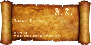 Mazur Kartal névjegykártya